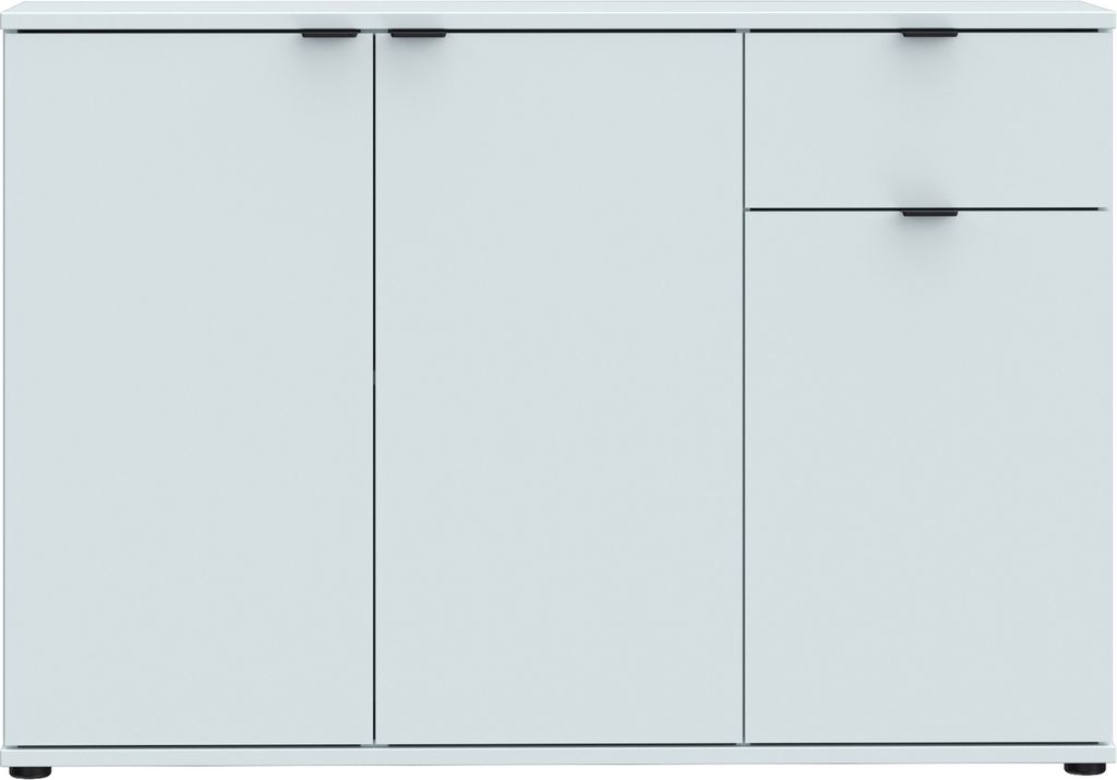 Sideboard >GANYMEDE< 2 Türen, 1 Schublade, in Secret grey - 119,8x82,3x34,1cm (BxHxT)