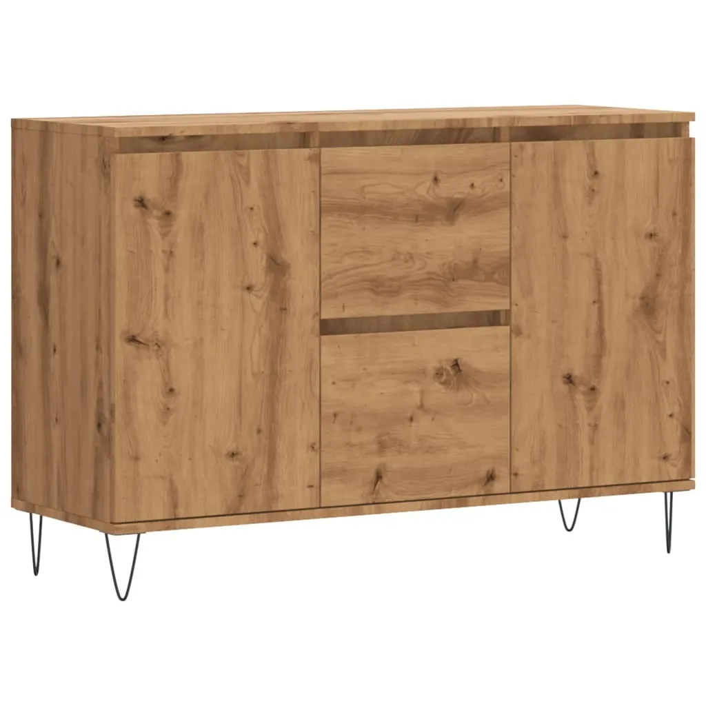 Mobile Credenza 101,5x35x70 cm Rovere Artisan - Salvaspazio Robusto