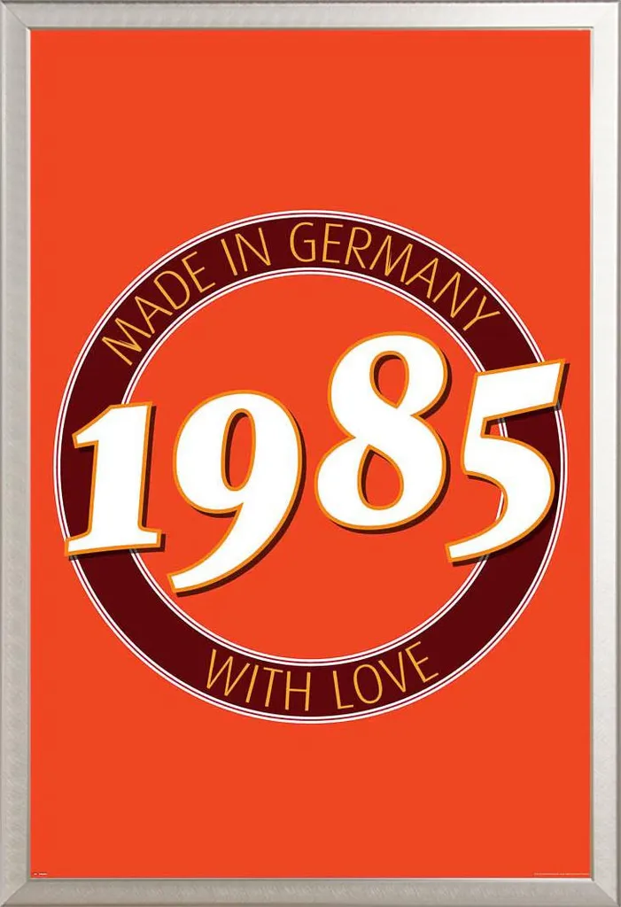 Poster Compleanno 1985 + Cornice Shinsuke Maxi Alluminio | Offerta Set