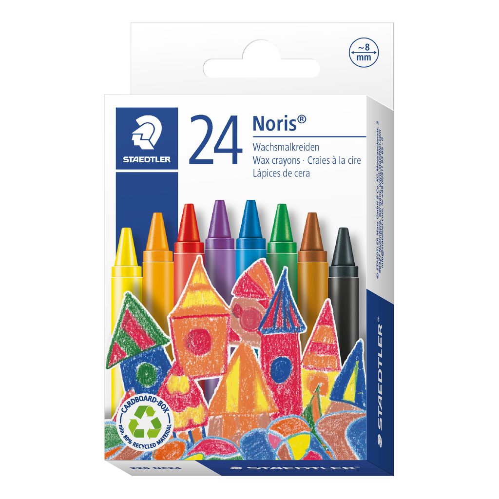 STAEDTLER® 220 NC24 voskové pastelky 8 mm, 24 ks Obrázek produktu 