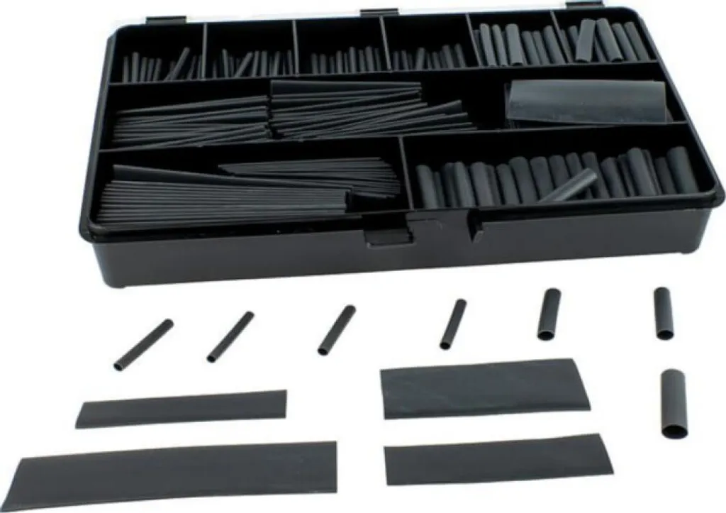 Pack Gaine Thermorétractable pour Isolation Électrique Noire - 465 pcs