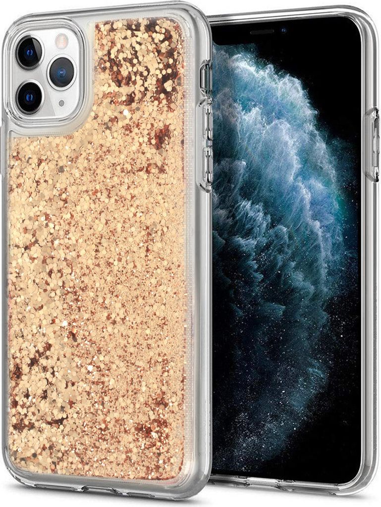 Glitzer Sanduhr Hülle für Samsung Galaxy A73 - Goldene Eleganz KP17860