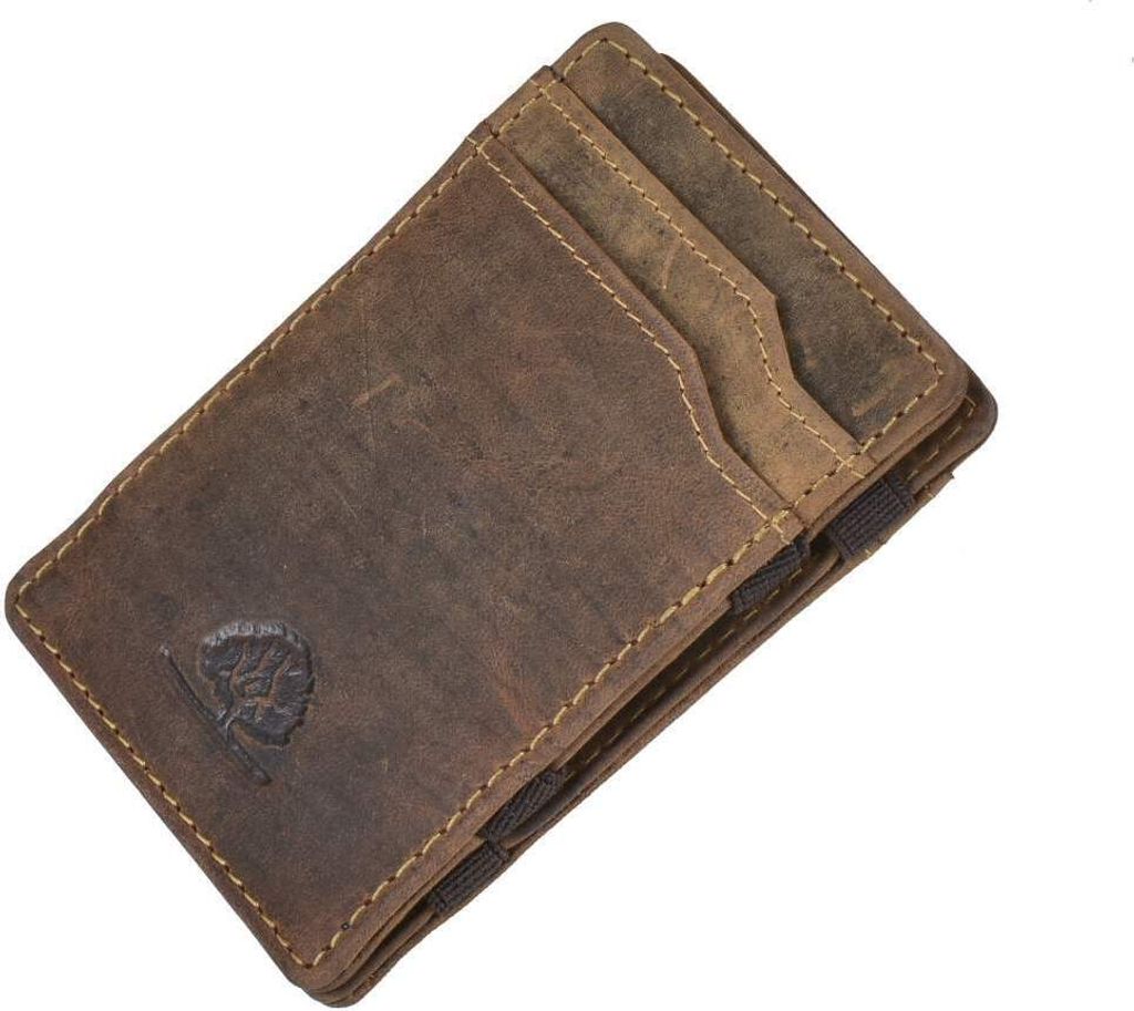 Greenburry Magic Wallet Minibörse Geldbörse Leder braun Produktbild 13