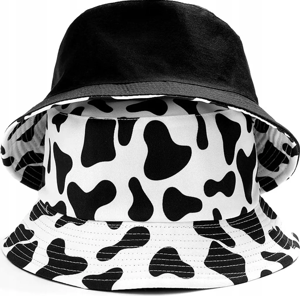 Offerta Cappello da Pescatore Double Face - Cotone Bianco Nero - 2