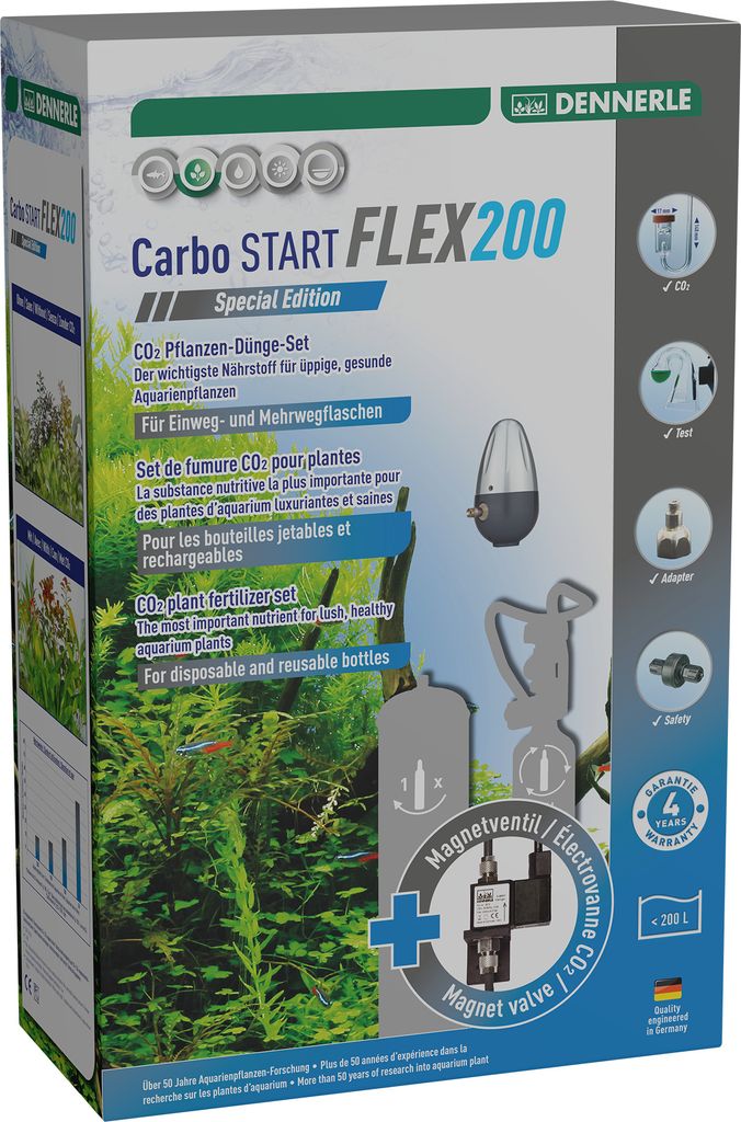 Dennerle Carbo START Flex200 Spec. Edition - CO2-Düngeset für Aquarien bis 200 Liter