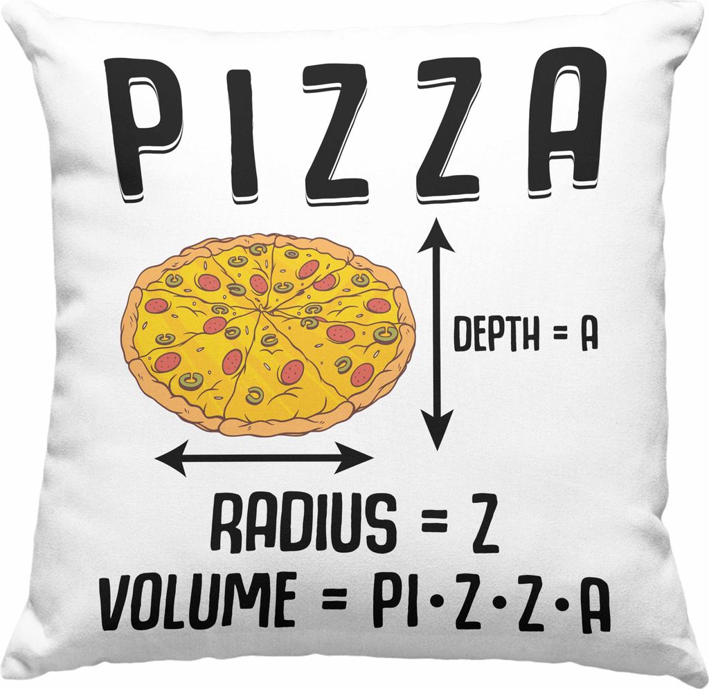 Trendation - Lustige Pizza Deko-Kissen mit Füllung 40x40 Geschenk Pizza-Liebhaber Spruch Geschenkidee Pizzalover (Rosa)