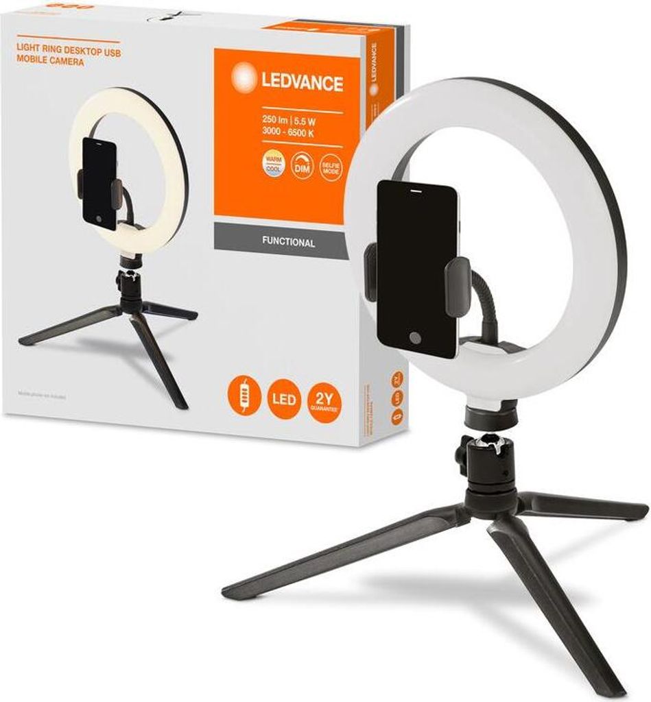 LEDVANCE LINEAR LED MOBILE RING 4058075666870 LED table lamp LED (monochrome) 5.50 W Black