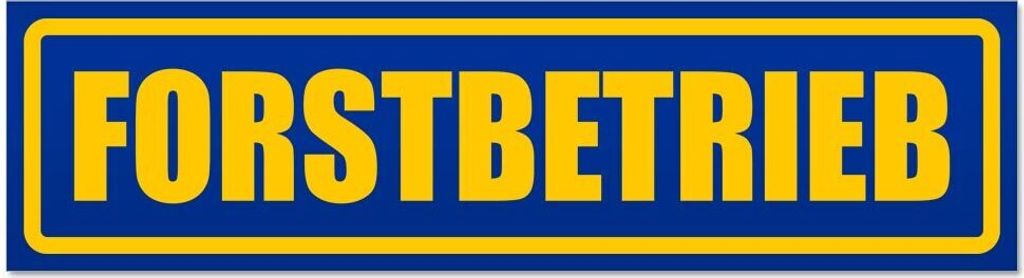Kiwistar - Autoaufkleber - Blau - 45 x 12 cm - Forstbetrieb - Hinweis Aufkleber Sticker für Auto, Kfz, Fahrrad, PKW, LKW