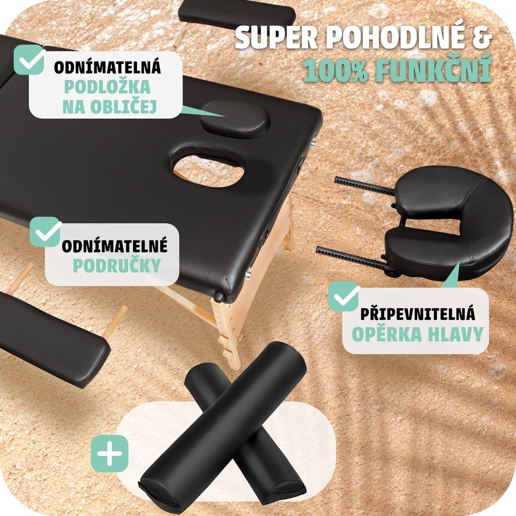 sada 2 zónových masážních stolů Freddi šířka 61 cm, Obrázek produktu 4