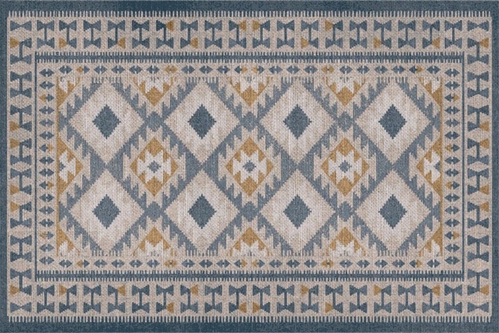 Vinyl-Terrassenteppich im Retro-Design 150x225 cm