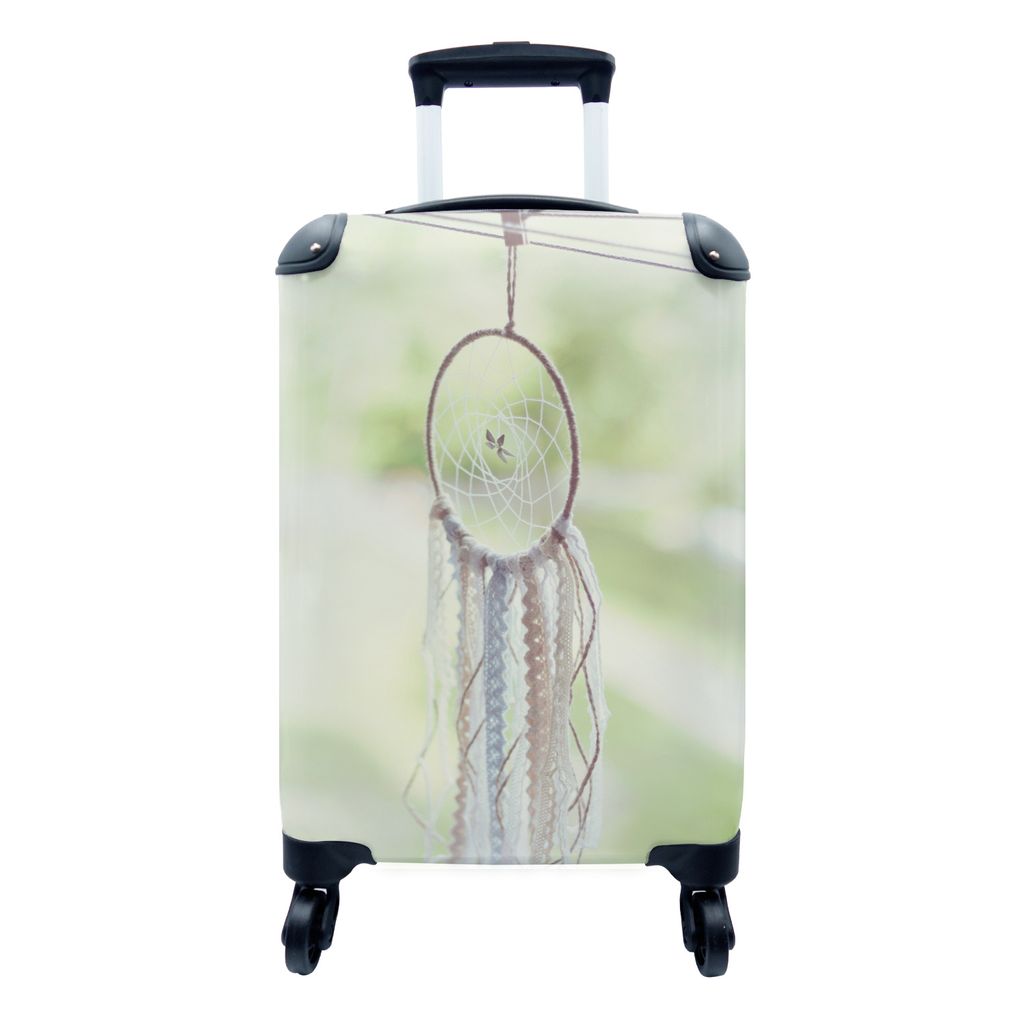 MuchoWow Koffer Handgepäck Trolley Rollkoffer Kleine Reisekoffer mit 4 Rollen - Ein handgefertigter Traumfänger - Cabin Size < 55x40x23 cm & 55...