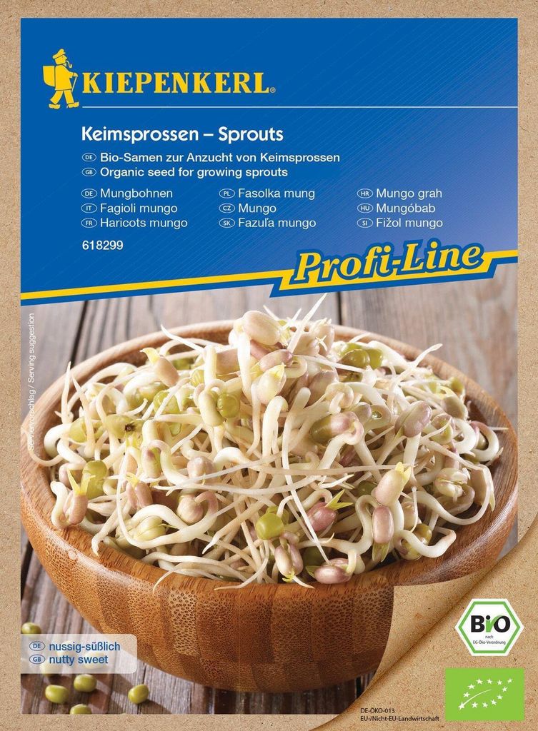 Keimsprossen Mungbohnen, 75 g -Samen zur Sprossenanzucht Produktbild 