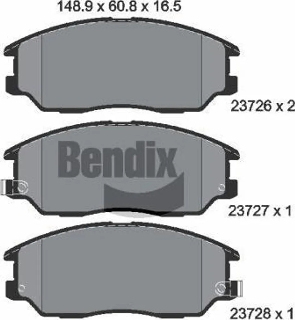 Plaquettes de frein BENDIX BPD2028 OE 5810139A60 pour Equus et Terracan