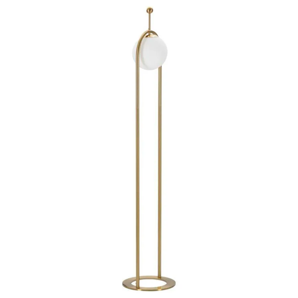 Lampadaire d'angle 168 cm doré blanc : éclairage doux sans reflet - 4