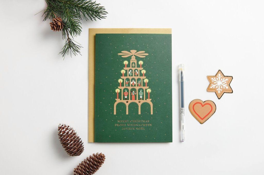 Kartenset A5, WeihnachtspyramideMIX