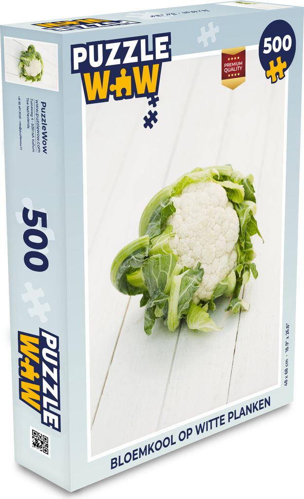 MuchoWow Puzzle 500 Teile Blumenkohl auf weißen Regalen - Denken - Spiel - Toy