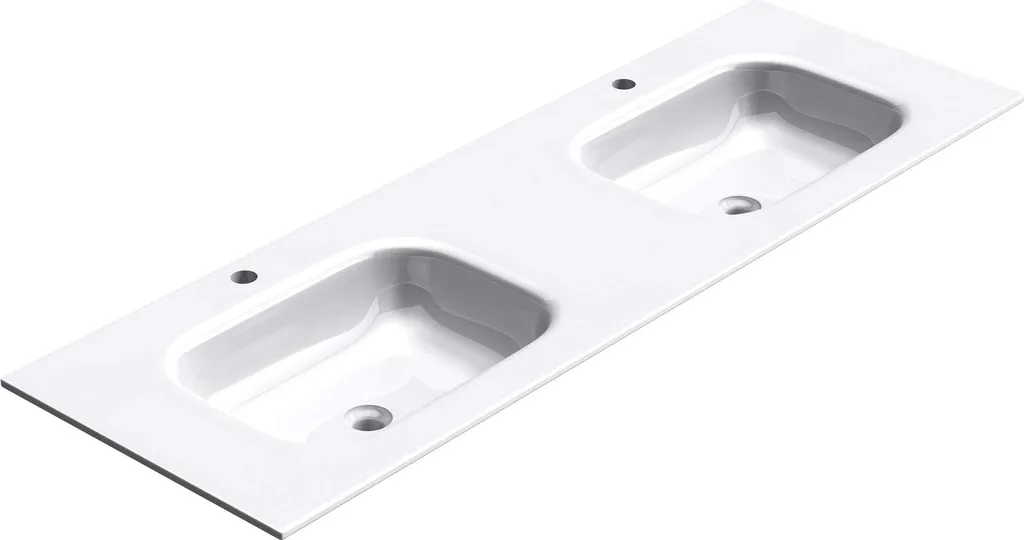 Doporro Lavabo Vasque Blanc 144cm à Encastrer Colossum04 Rectangulaire