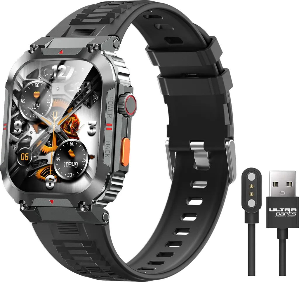 Smartwatch Sportivo C58 Nero - Fitness Tracker Impermeabile IP67