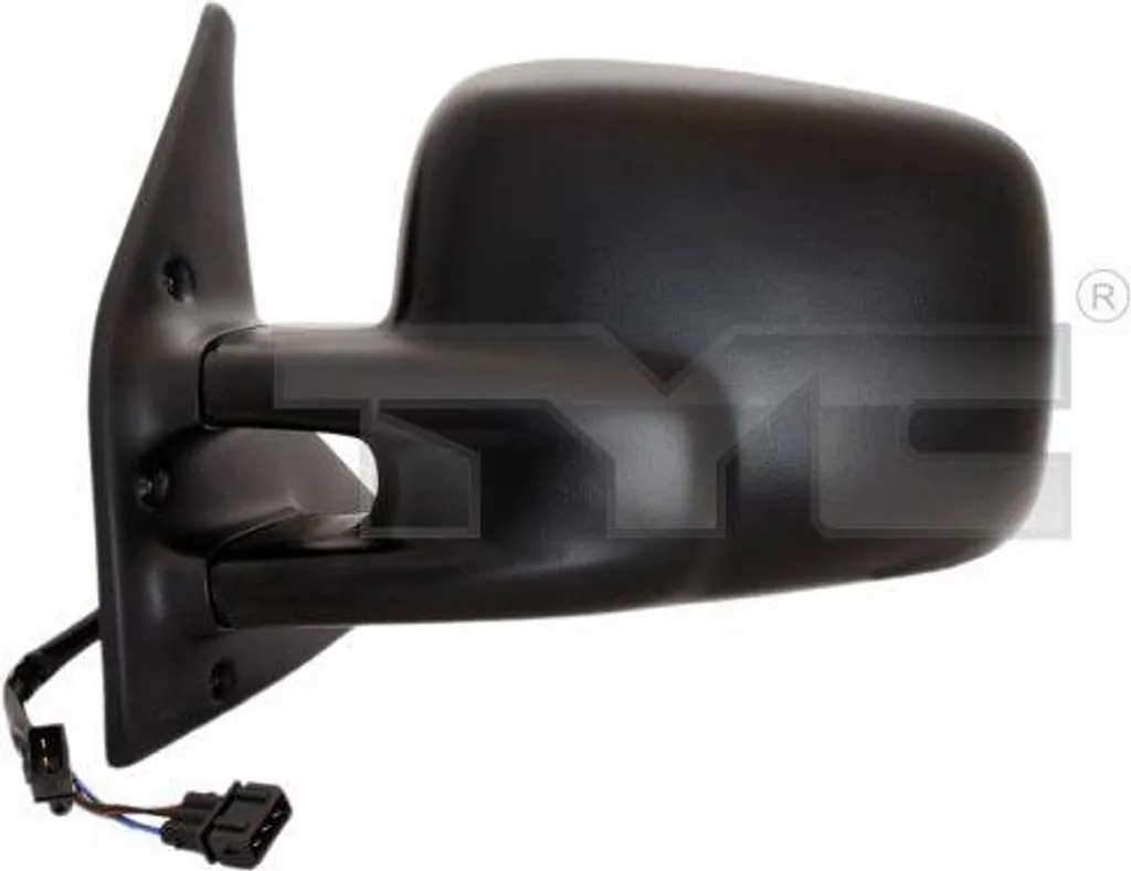 Rétroviseur TYC pour Transporter IV avec Miroir Convexe et Coque Noire