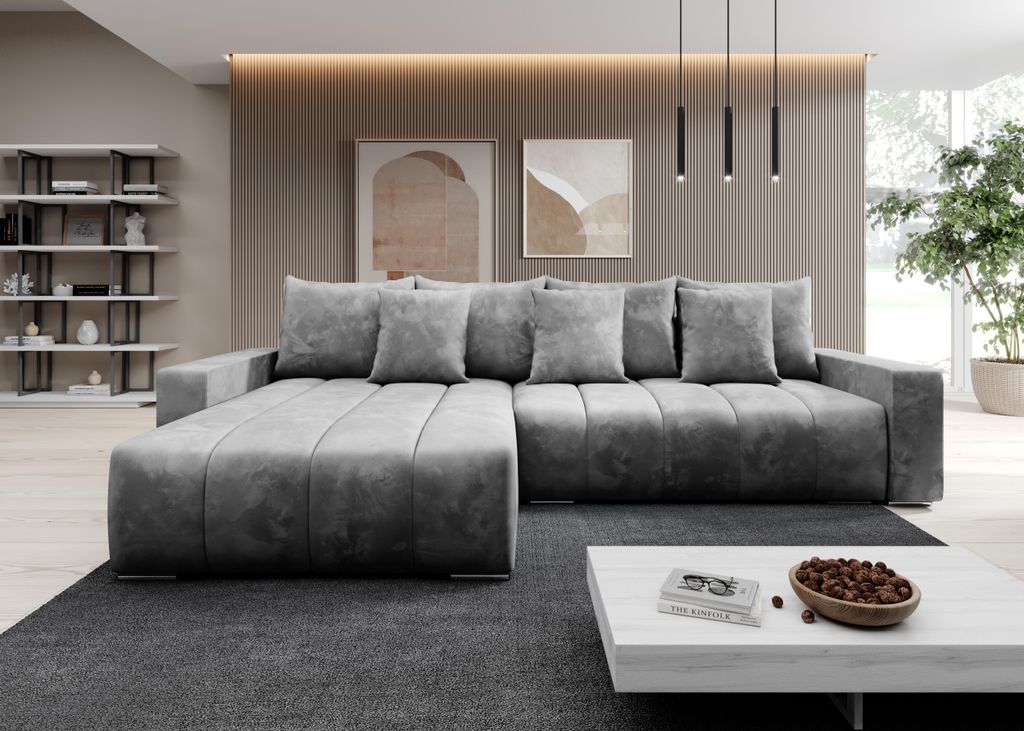 FurMeb24 ECKSOFA NAVO mit Schlaffunktion und bettkasten 278 Produktbild 