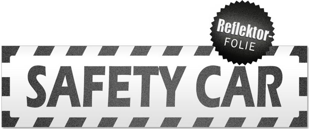 Safety Car gestreift Magnetschild Schild magnetisch