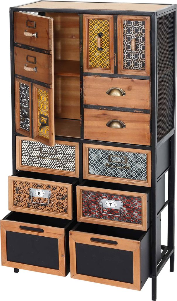 Apothekerkommode HWC-L38, Schubladenschrank Kommode Regal Produktbild 