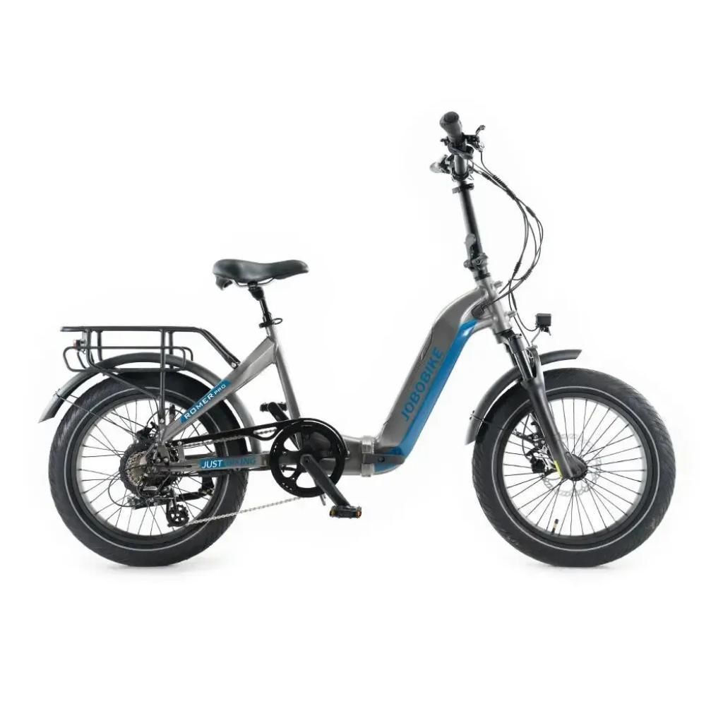 JOBOBIKE Romer Pro Elektrisches Faltrad – 20 Zoll – 250W Bafang Motor – 7 Gänge – 120 km Reichweite – Hydraulische Scheibenbremsen - Grau
