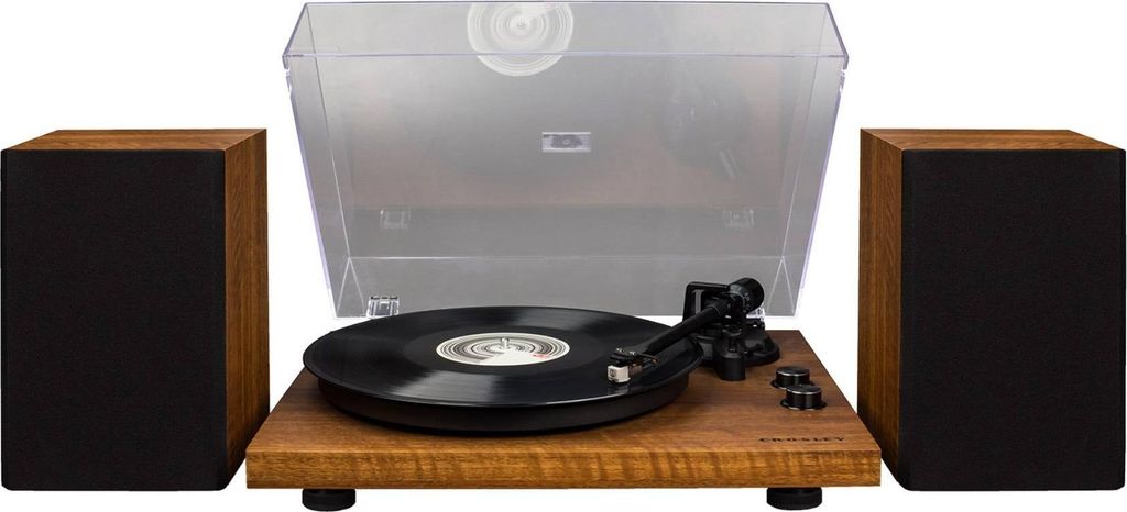 Odtwarzacz płyt Crosley C62 Bluetooth w kolorze orzechowym Zdjęcie produktu 