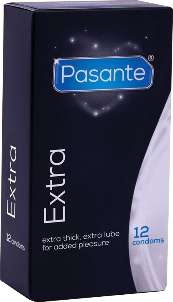 Pasante Extra Condoms 12 count - Pack of 12