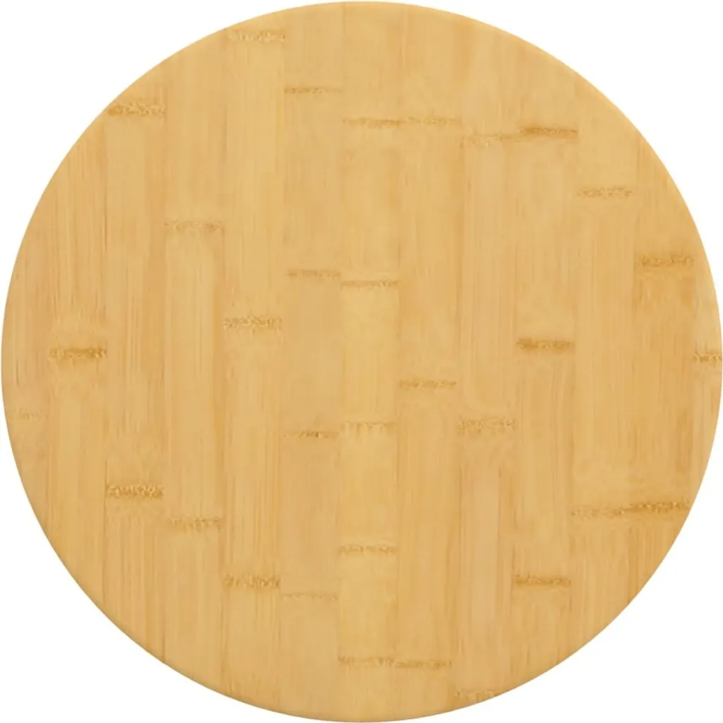 Top Tavolo Circolare Bambù 40x4 cm BEI CLORIS - Design Moderno