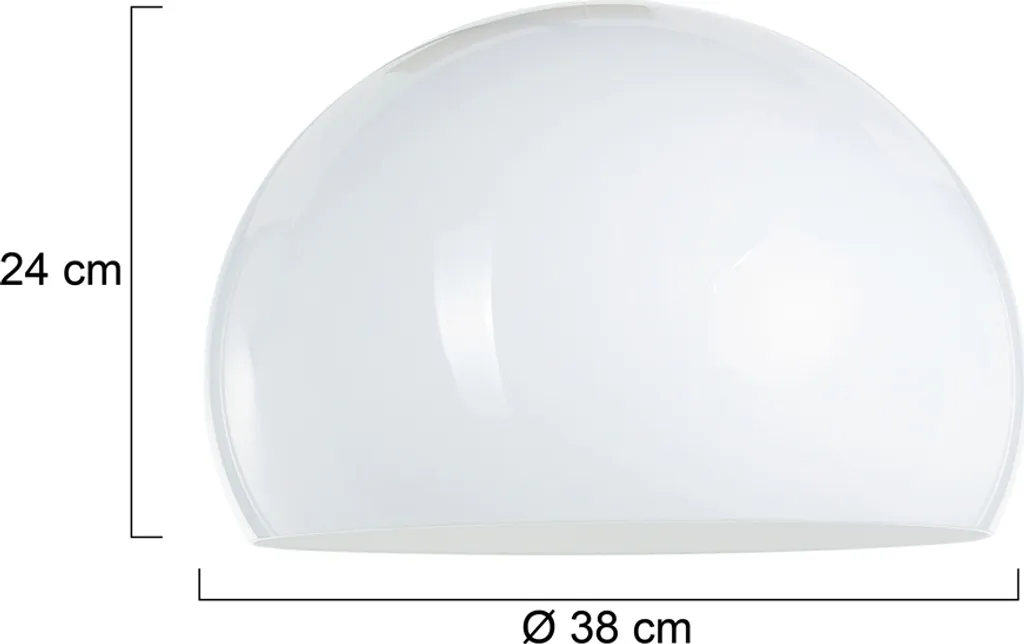 Abat-jour Conique 38cm en Plastique Blanc - Compatible Douille E27 - 2