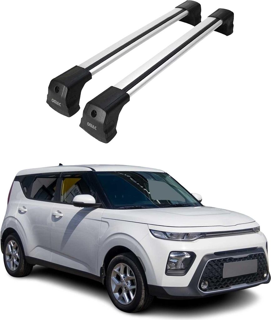 Dachträger Grundtäger für Kia Soul 2020-2025 75kg Silber Aluminium 2tlg