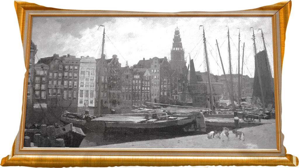 MuchoWow Zierkissen Sofakissen Wohnzimmer Dekokissen 60x40 cm Kunstwerke - Alte Meister - Liste - Gold - Kopfkissen - Polster mit Foto