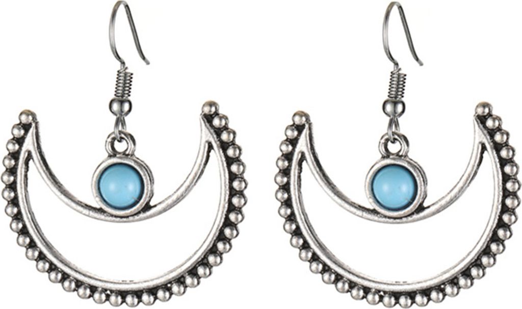 1 Paar baumelnde Ohrringe, funkelnd, nicht reizend, leicht, mondförmig, poliert, Ohrhänger, Schmuck, Geschenk für Frauen