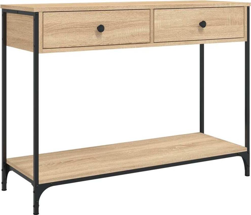 Konzolový stolík dub sonoma 100x34,5x75 cm kompozitné drevo Obrázok produktu 