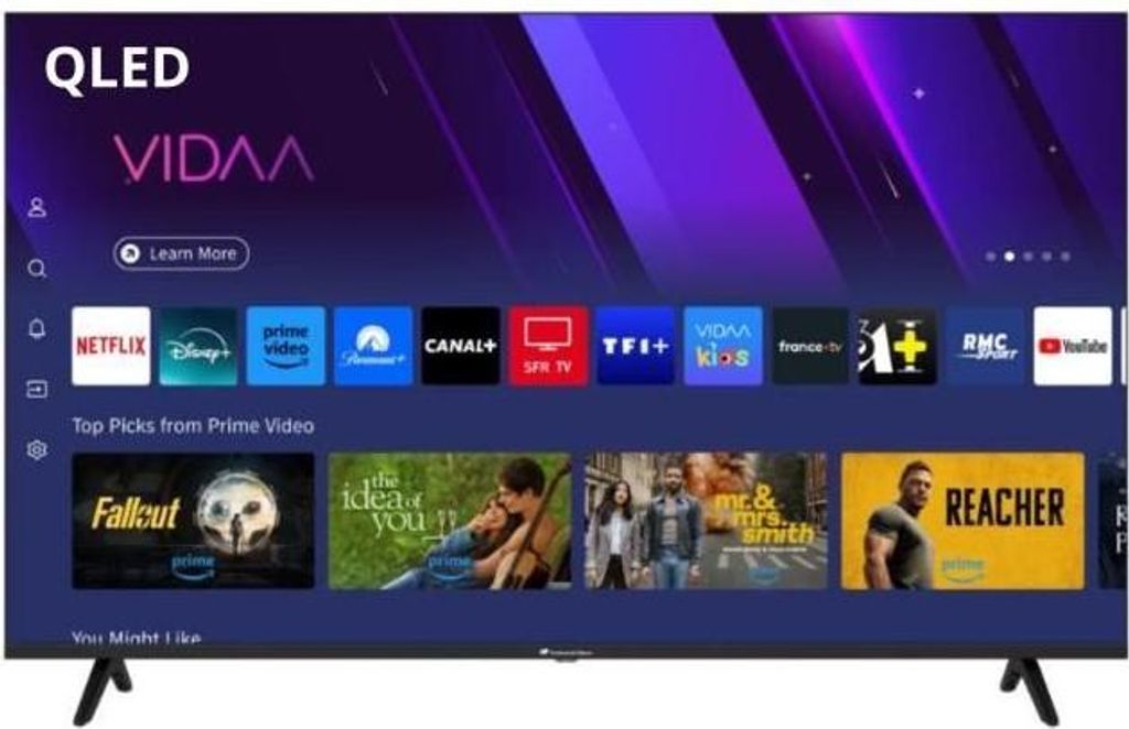 QLED UHD 4K-Fernseher - CONTINENTAL EDISON - 65 (164 cm) - Smart Vidaa - WLAN Bluetooth - 3xHDMI -2xUSB - CELED65SVQLD25B6
