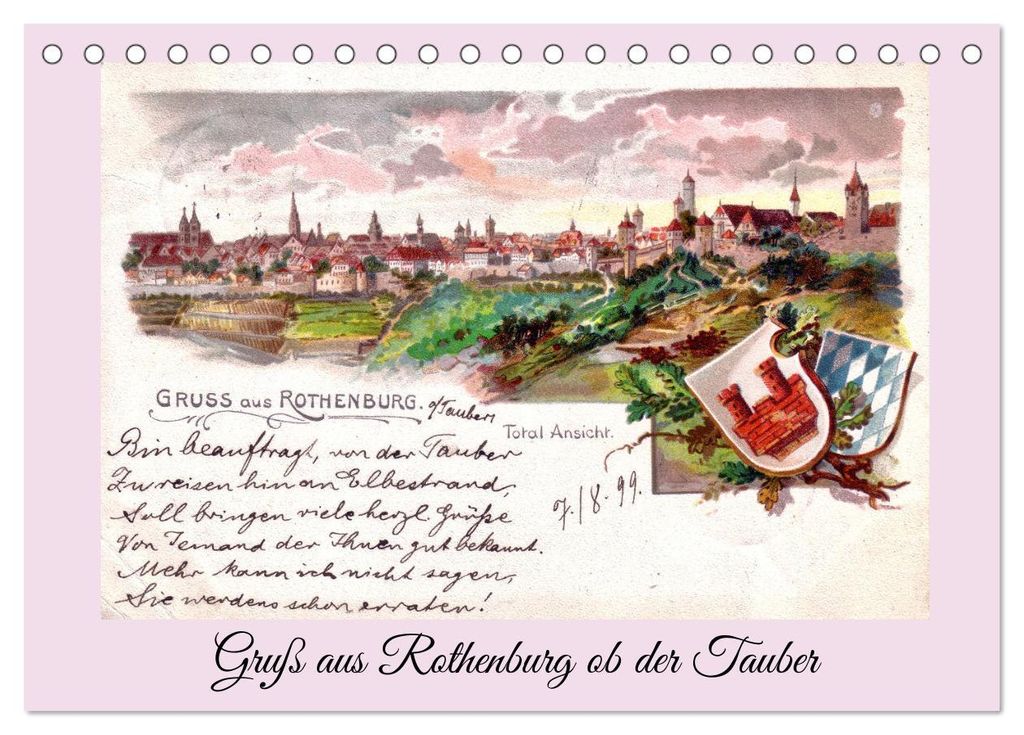 Gruß aus Rothenburg ob der Tauber (Tischkalender 2027 DIN A5 quer), CALVENDO Monatskalender