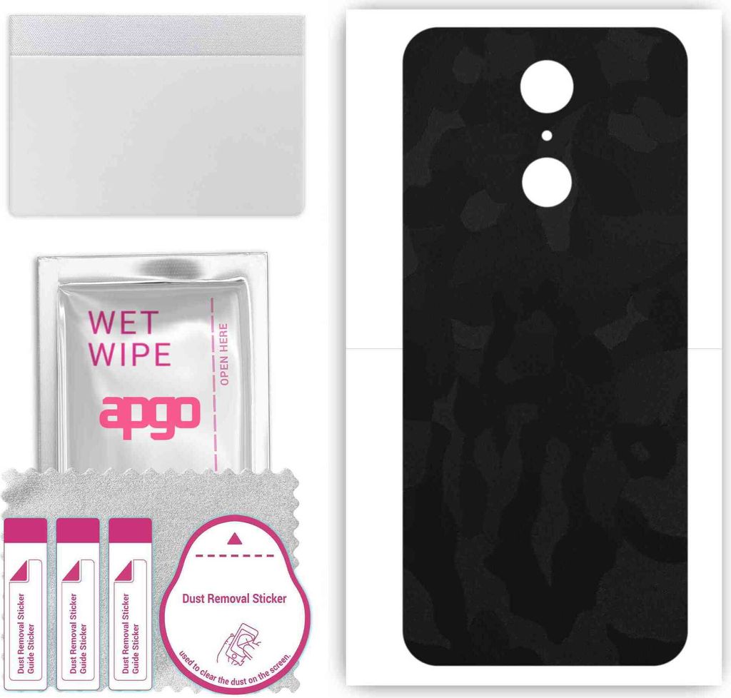 apgo Rückseite Schutzfolie, Skin, kompatibel mit Cubot Nova, Hinten Displayschutzfolie aus Vinylfolie, kratzfest, einfache Montage - Schwarzes Tar...