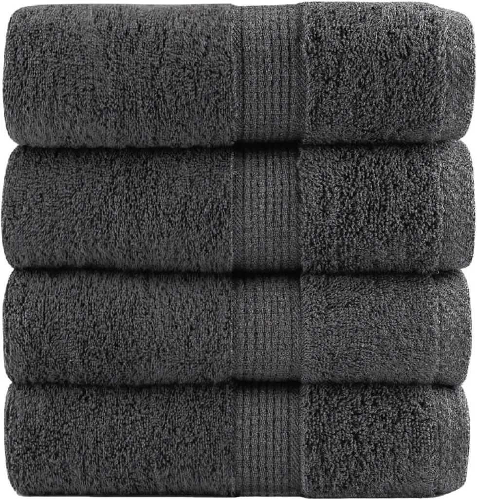 Best Möbel Asciugamani per ospiti Premium SOLUND 4 pz. Antracite 30x50 cm 600 g/m² - Asciugamani CL6196333 1pacco