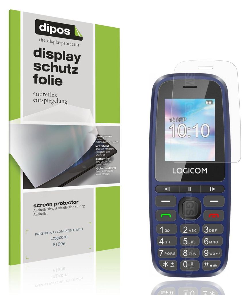 4x Schutzfolie für Logicom P199e matt Displayschutzfolie Folie Display Schutz dipos