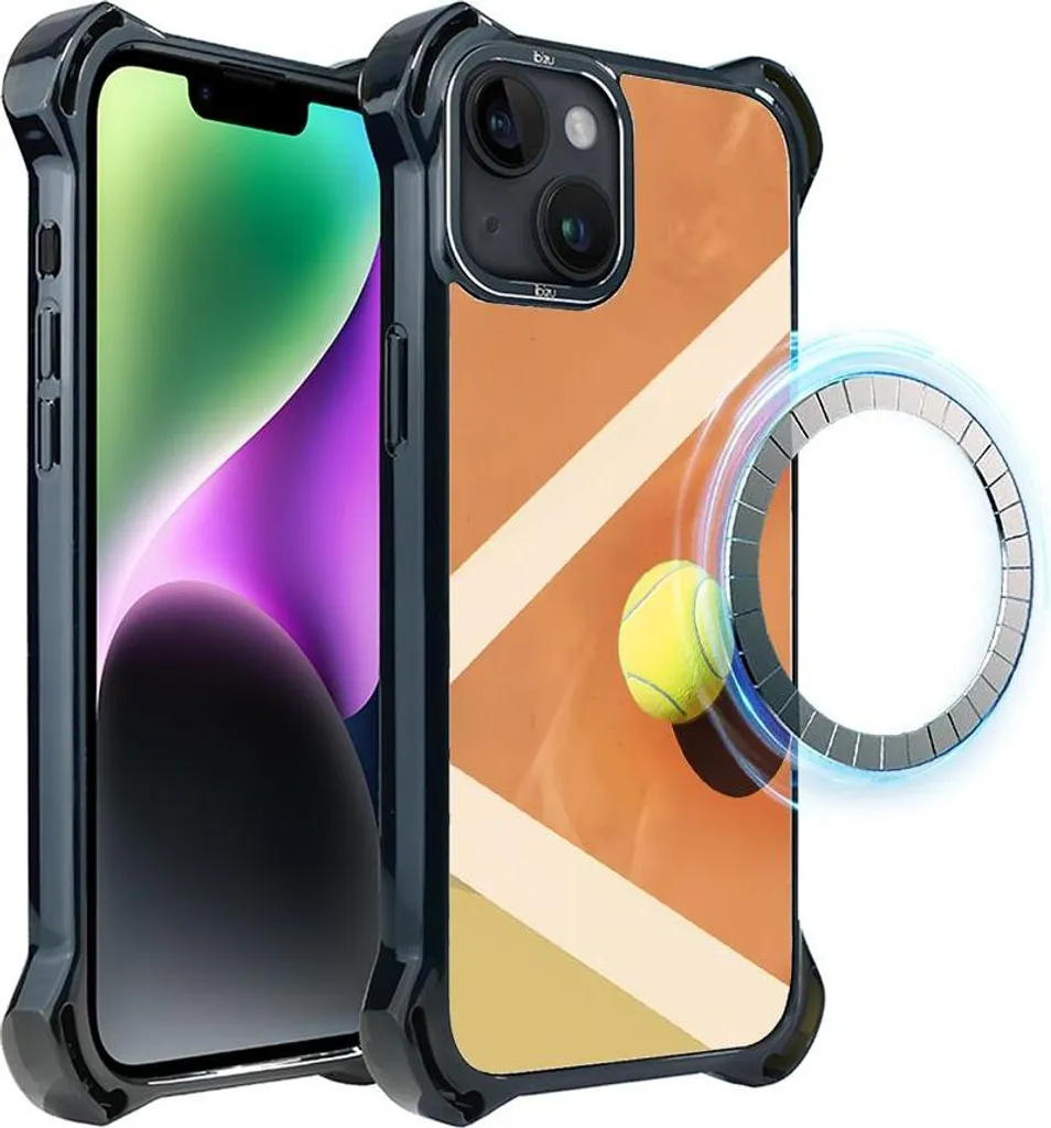 Custodia per iPhone 14 Plus IBIZU DropGuard Ultra con MagSafe, #Move, Tennis - 1