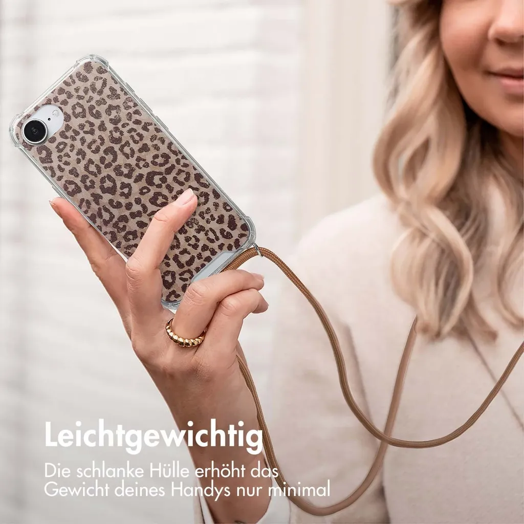 Custodia iPhone 16e con Laccio imoshion Leopard | Mani Libere e Sicure - 5