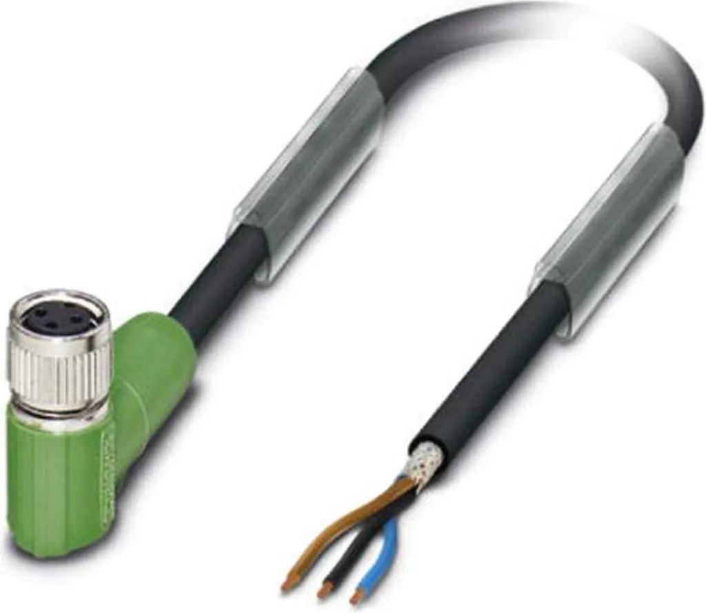 Cavo M8 3 Poli Angolato Schermato 9m PUR RAL7021 per Automazione