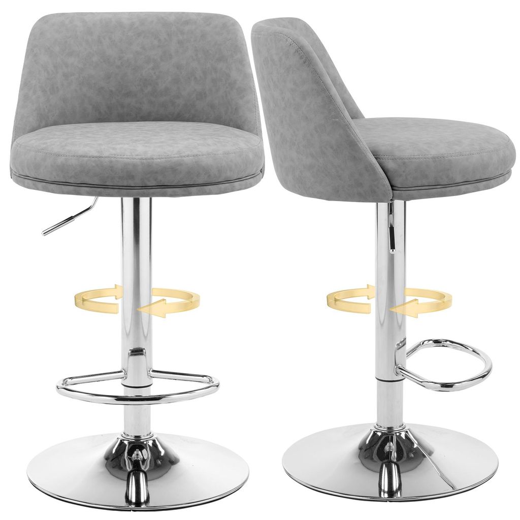 Set di 2 sgabelli da bar Sedia da bar Sedia girevole a 360° Immagine del prodotto 