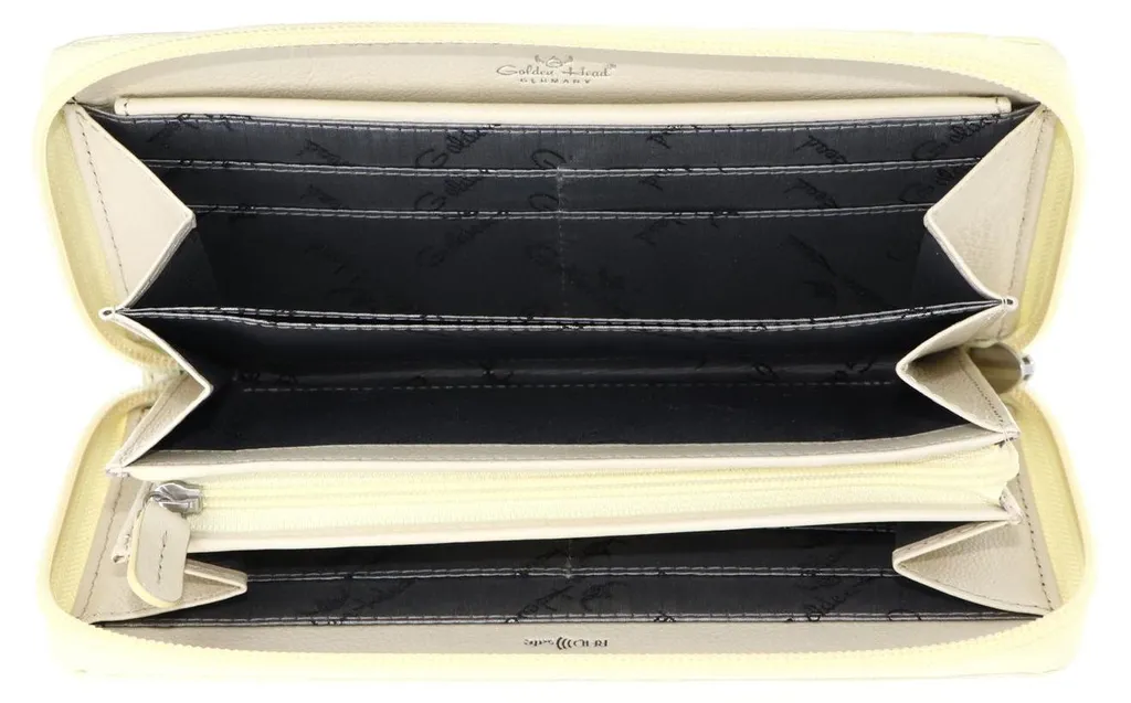 Porte-monnaie Cuir Cayenne RFID Protect Beige Édition Limitée 2820 RV - 2