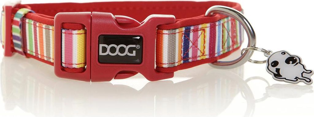 DOOG Halsband Scooby multi-color stripped, Größe: XS