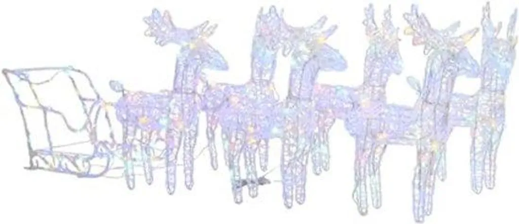 Décoration Extérieure de Noël Cerf Lumineux LED 120cm Blanc Froid
