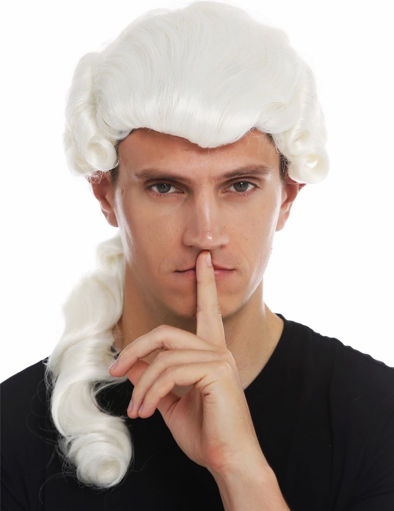 WIG ME UP Perücke Barock Edelmann Zopf Weiß VK-31-1001 Produktbild 