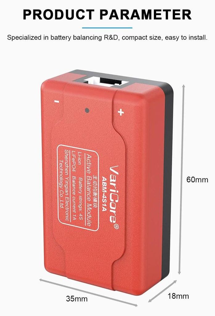 12V 4S Batterie Balancer - Aktiver LiFePO4 Equalizer - Smart BMS Ausgleichsplatine - 1A Ausgleichsstrom