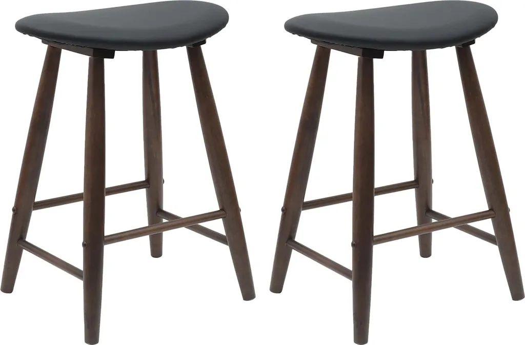Chaise de salle à manger marron clair 46cm compacte et robuste lot de 2